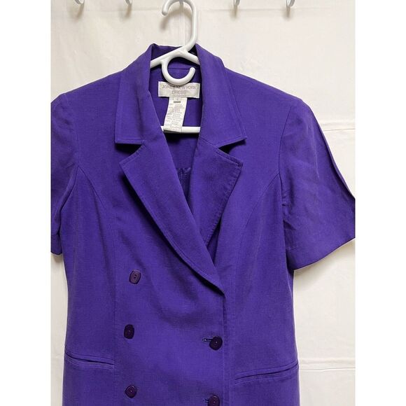 BPR) Jones New York Double Breasted Short Sleeve Blazer Dress Size 4 Small - Picture 3 of 7